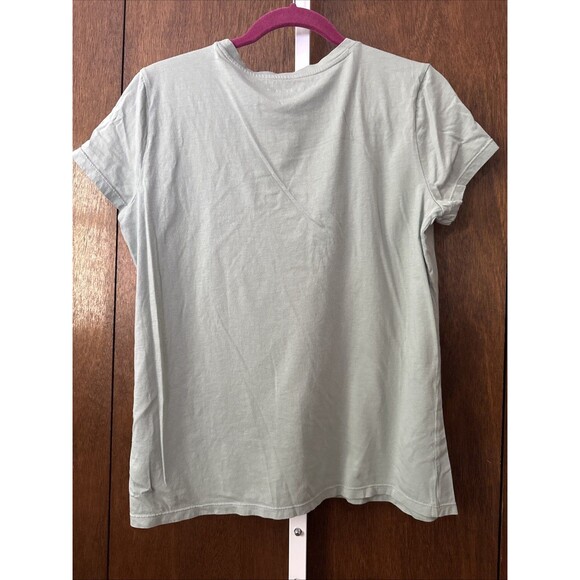 CALVIN KLEIN WOMENS SHORT SLEEVE Tee Sage Sz XL Lg Logo - Picture 5 of 5